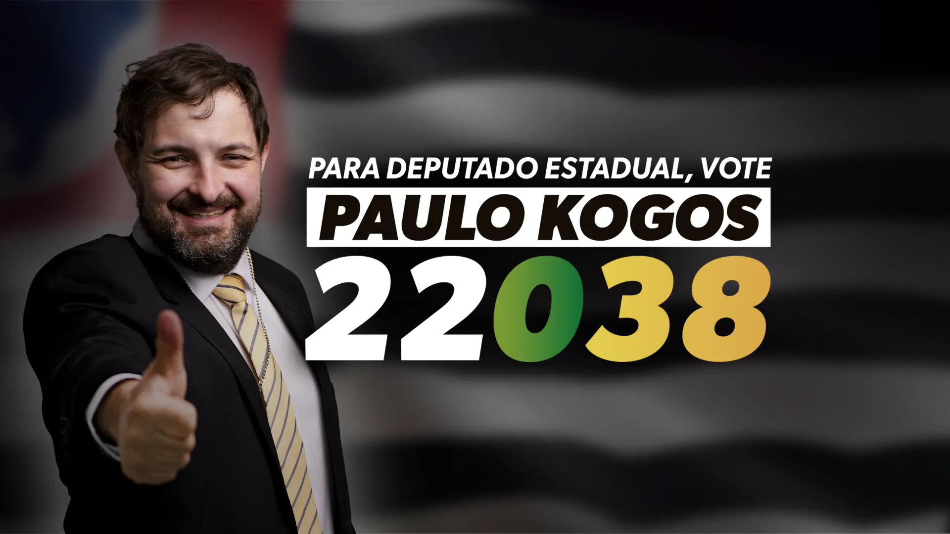 Paulo Kogos, candidato a Deputado Estadual por São Paulo, número 22038